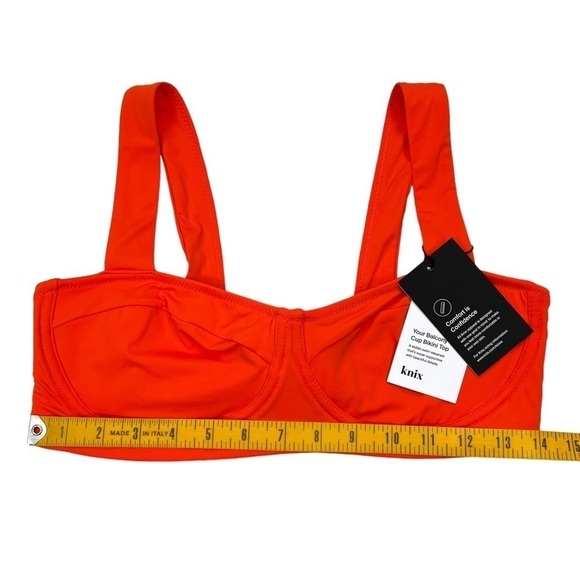 NWT Knix Swim Balcony Cup Bikini Top in Orange Zest Size L - Picture 11 of 11